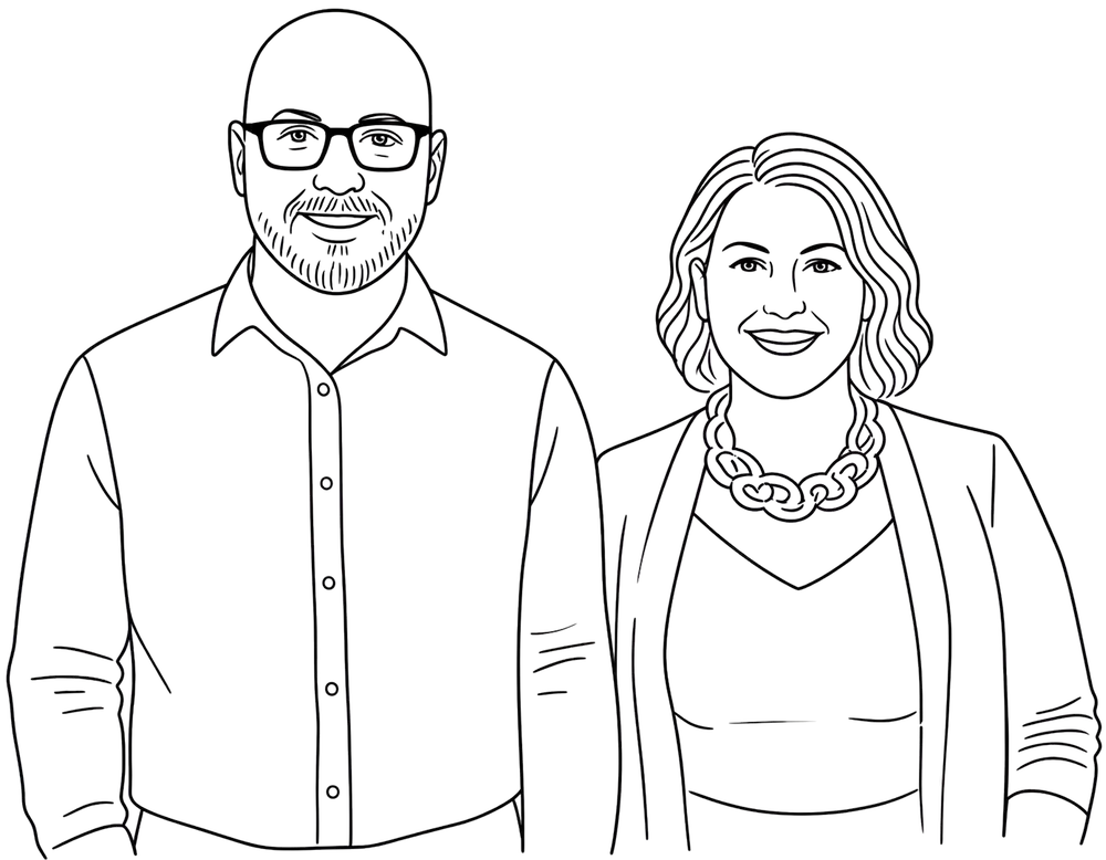 Sketch of Ian and Joanna