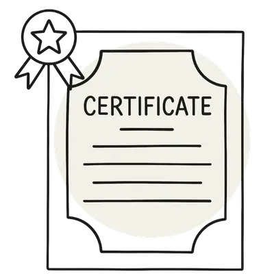 a sketch of certificate